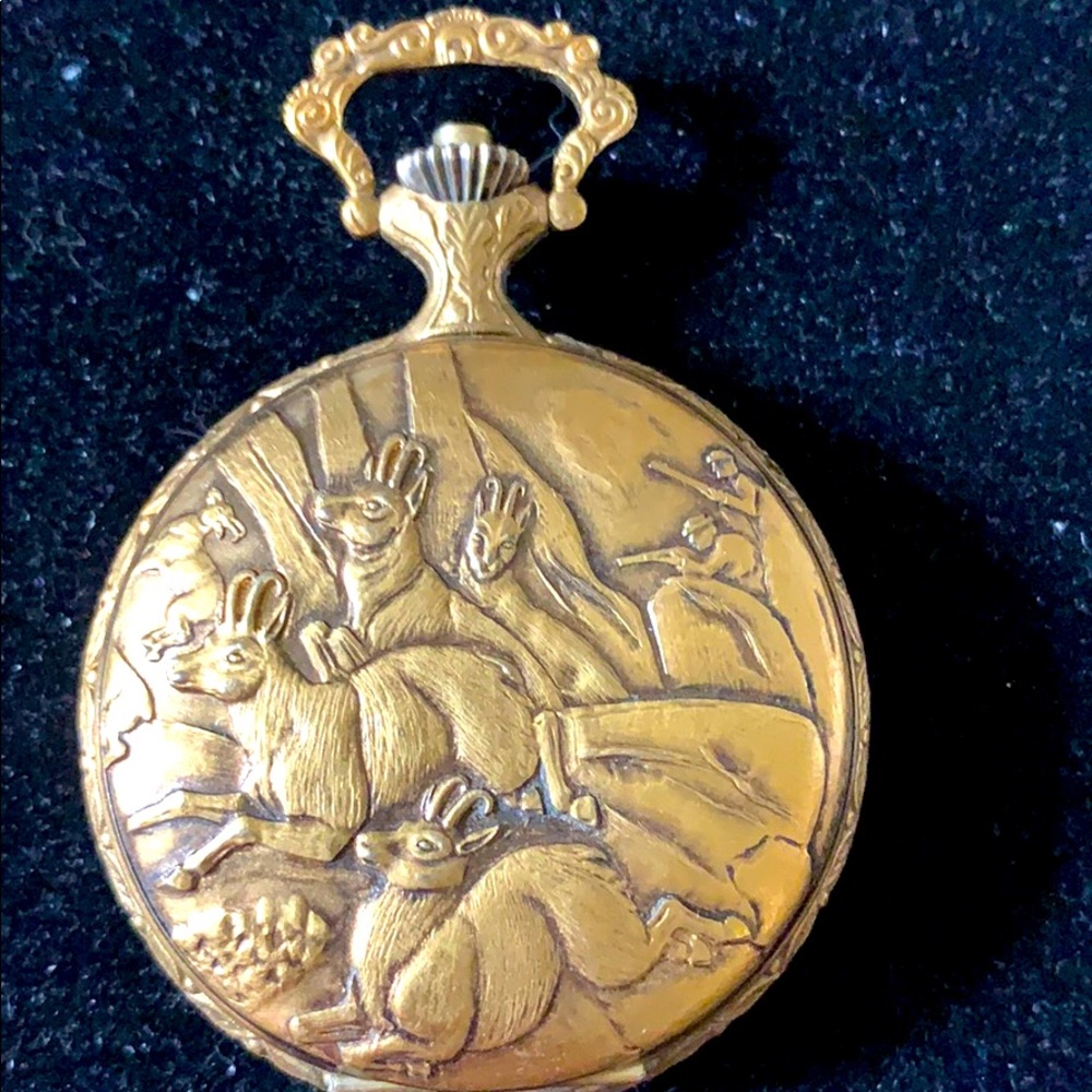 Vintage pocket watch North Star goldtone 17 jewels